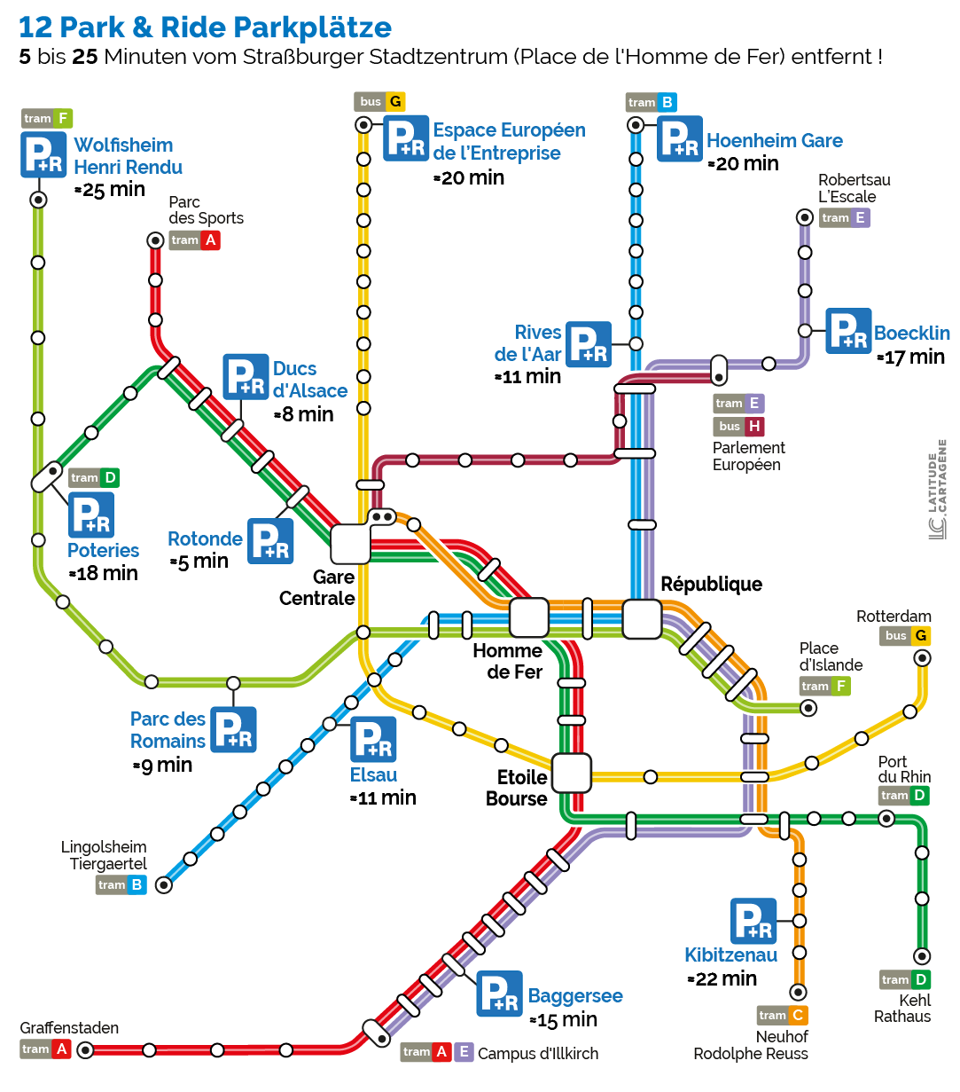 Cartographie Parking-Relais CTS