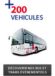 Découvrir nos bus et trams évenementiels Découvrir nos bus et trams évenementiels