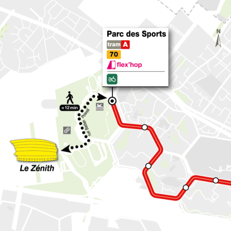 Plan accès Zénith-tram A_mai 2024