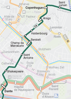 Zoom Zone Cronenbourg Nord-Cité Nucléaire-C5 mise en évidence Zoom Zone Cronenbourg Nord-Cité Nucléaire-C5 mise en évidence