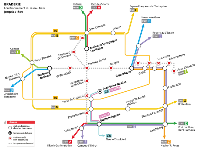 schéma tram desserte Braderie 21h30